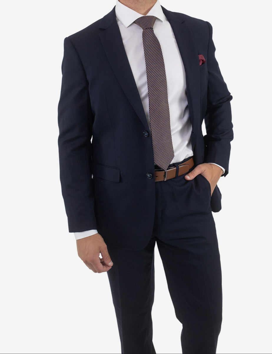 Men's Navy Wool Suit Karako Suits