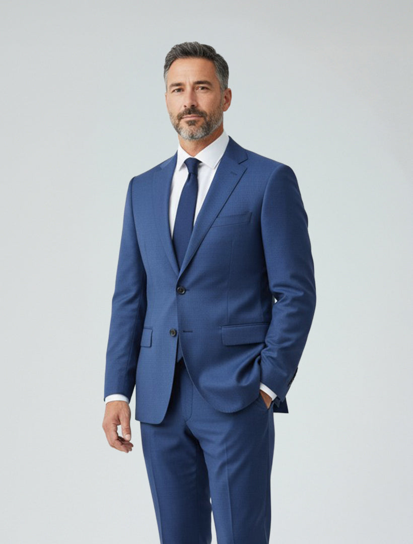 Men's Royal Blue Wool Suit – Karako Suits