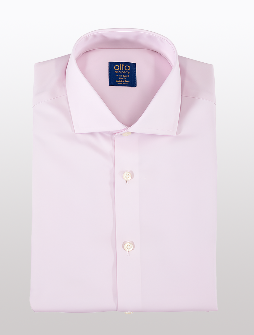 Alfa Perry Pink 100% Cotton Dress Shirt  Karako Suits
