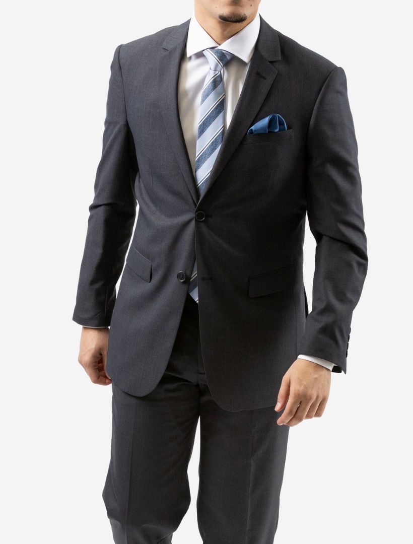 Mens Charcoal Suit Available in Slim or Modern Fit Karako Suits