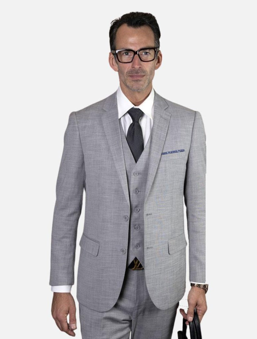 Statement Men's Dusty Grey 100 Wool Slim Fit Suit Karako Suits
