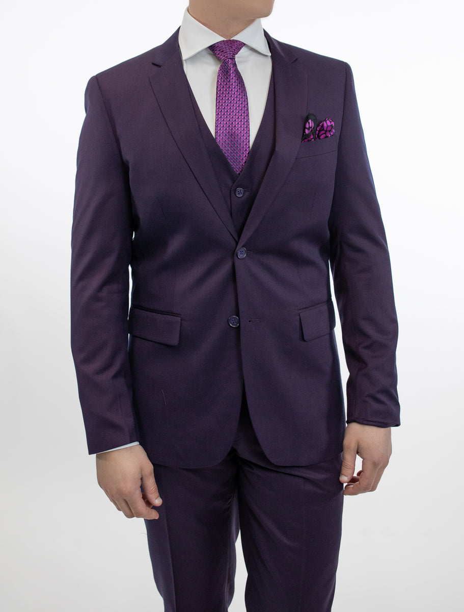 FUBU Purple Vested Suit Karako Suits