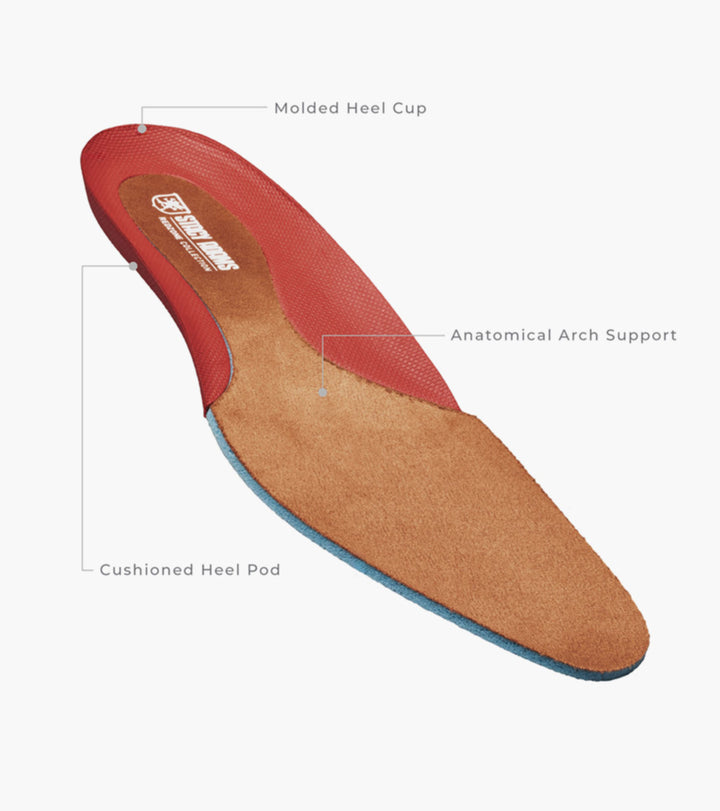 A diagram illustrating the various components of Stacy Adams Black Maddox Cap Toe Oxford Shoes.