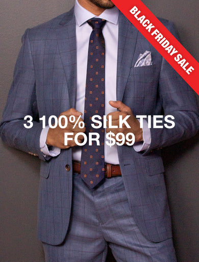 3 Silk Ties for $99