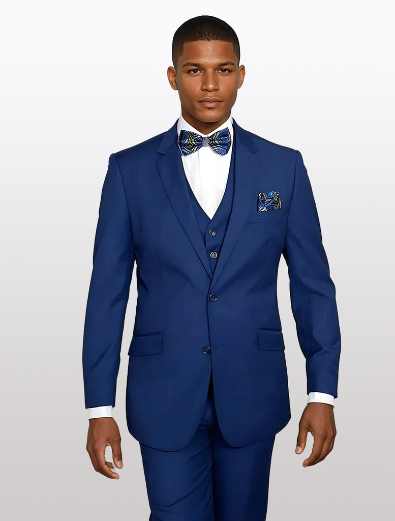 Men's Solid Sapphire Blue Suit – Karako Suits
