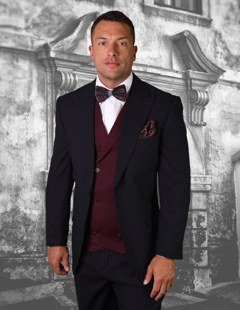 black suit with burgundy dress Classy Burgundy Two Piece Mens Suits with Black Lapel