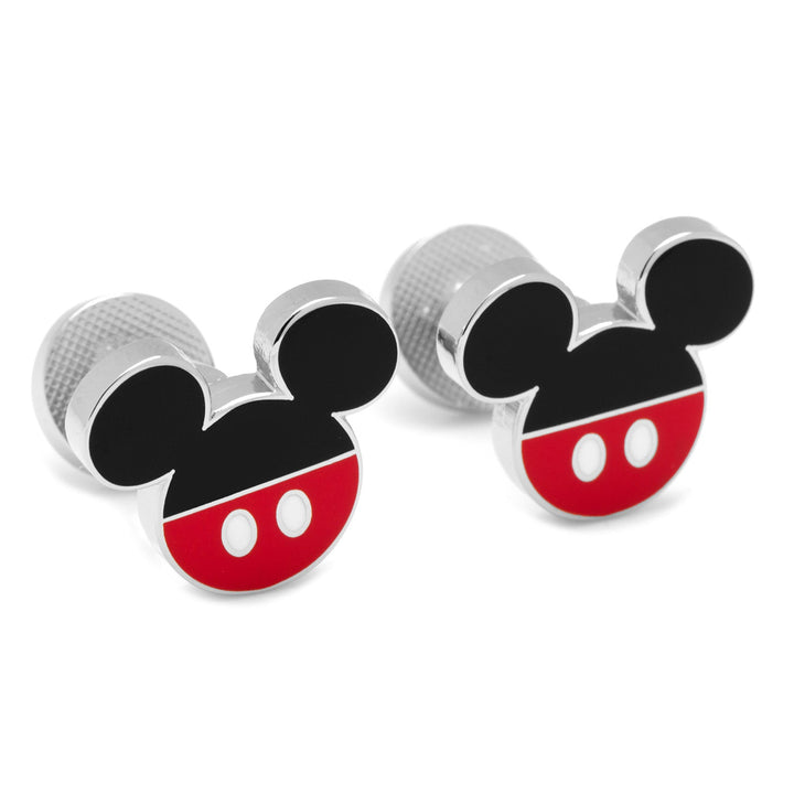 A pair of silver-toned Disney Mickey Mouse Pants Cufflinks.