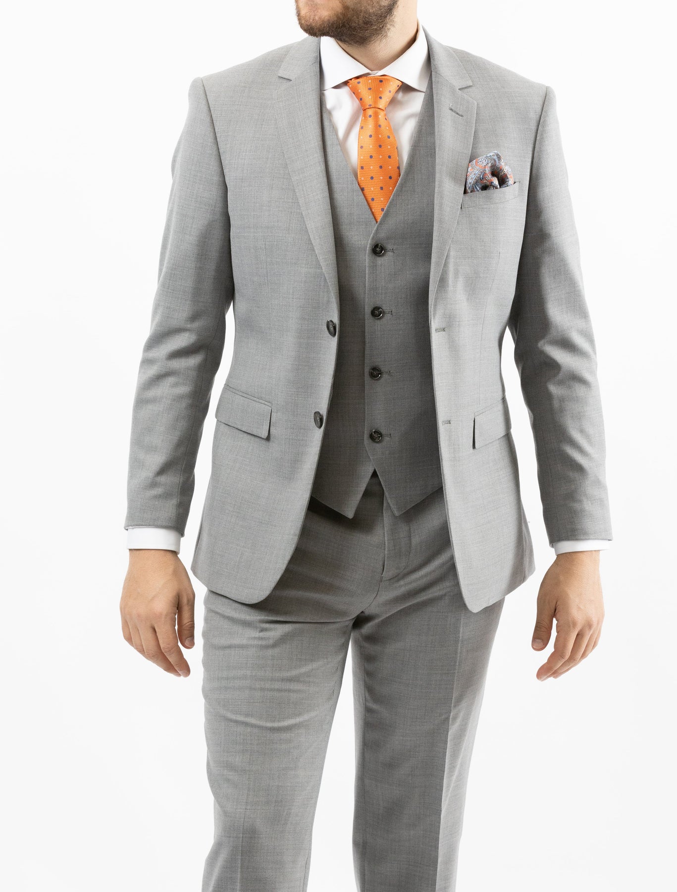 Light Grey Men's SlimFit Suit Separates Jacket by Karako's Suits Karako Suits