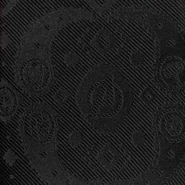 Marvel Avengers Paisley Icons Print Black tie featuring a tonal paisley pattern with integrated Avengers “A” logos.