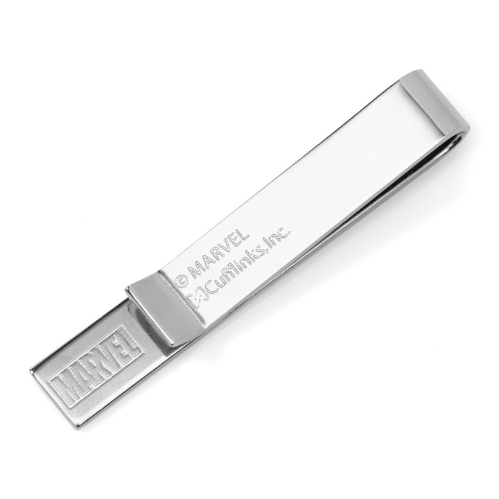 Silver-toned metal Marvel Shang-Chi Tie Bar engraved with “MARVEL” and the copyright text “© MARVEL Cufflinks, Inc.”