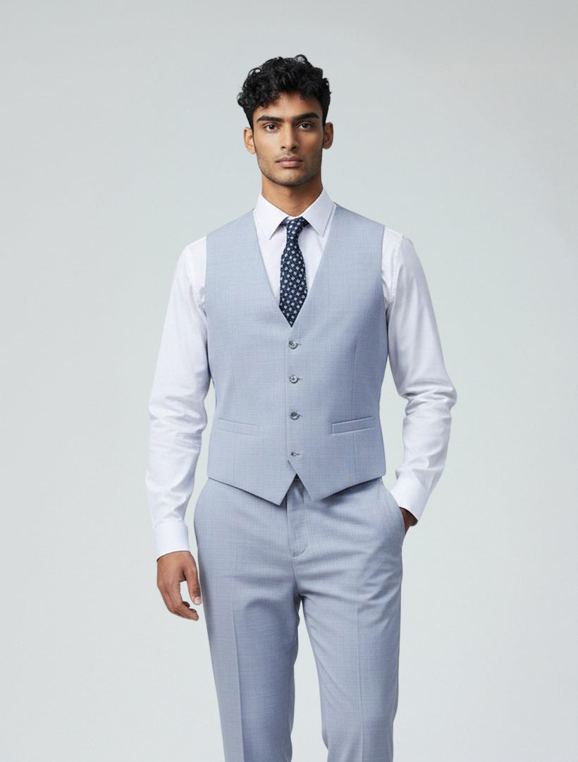 Men's Light Blue Suit Vest Karako Suits Men's Light Blue Suit Vest Karako Suits