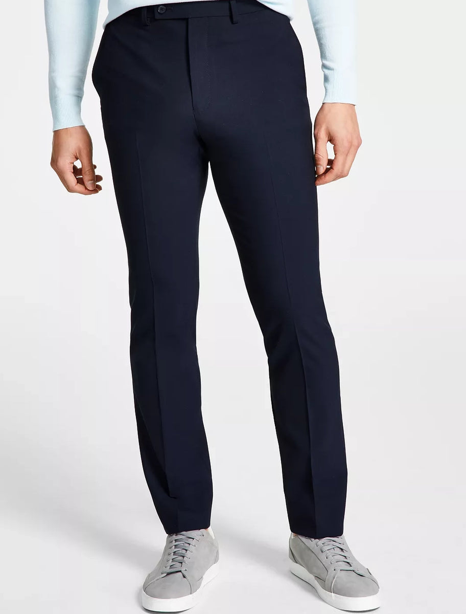 DKNY Men's Suit Navy Men's Modern Fit Stretch Suit Separates Pants