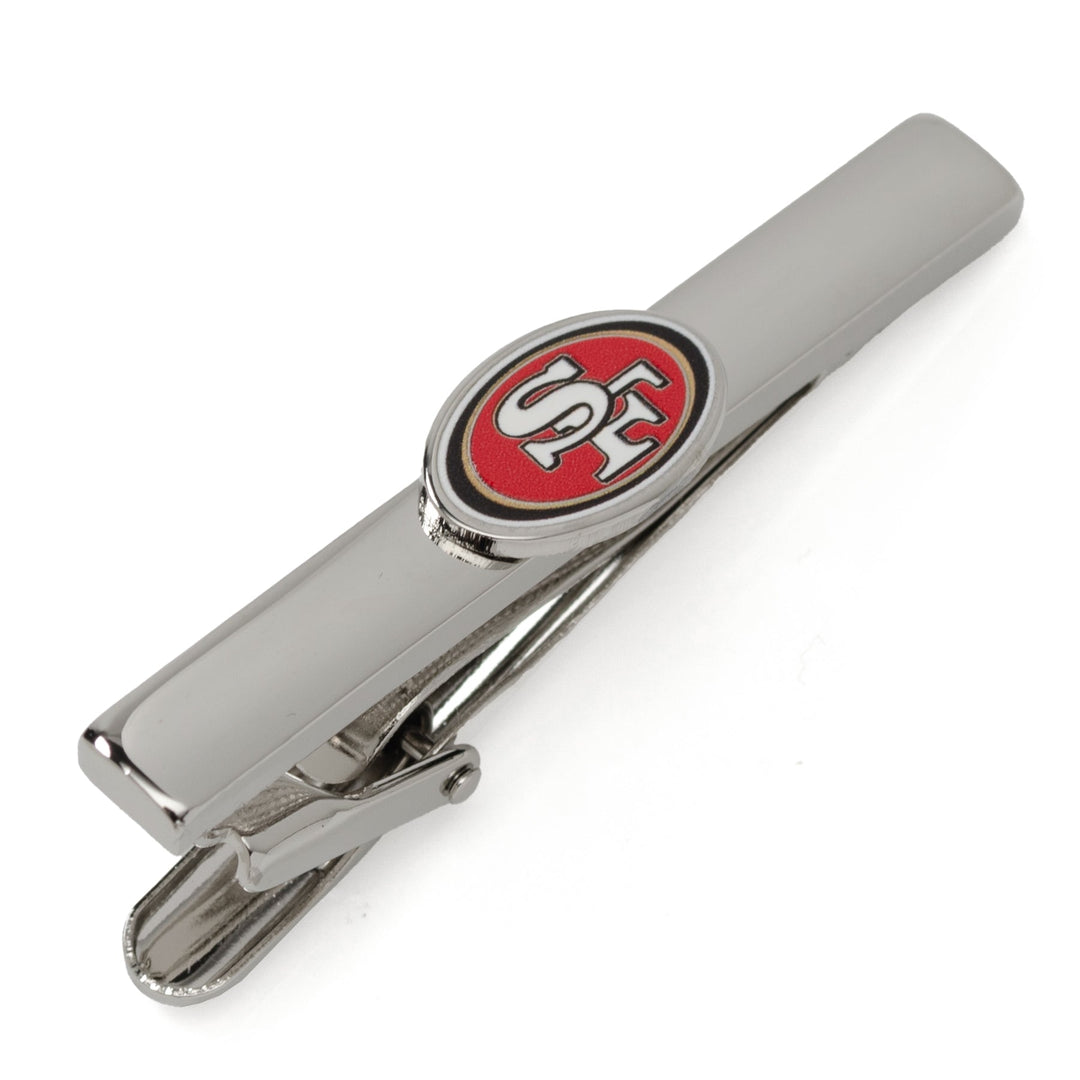 Silver-tone metal NFL San Francisco 49ers Tie Clip featuring an oval team logo.
