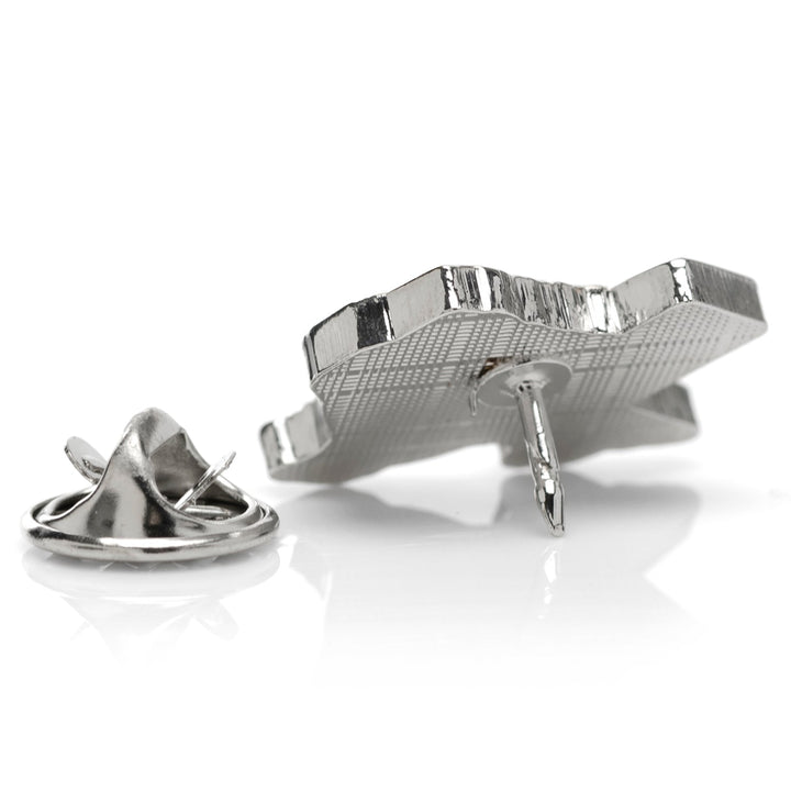 Back view of the MLB Houston Astros Tequila Sunrise Lapel Pin, showing the star-shaped design and metal clutch fastener.