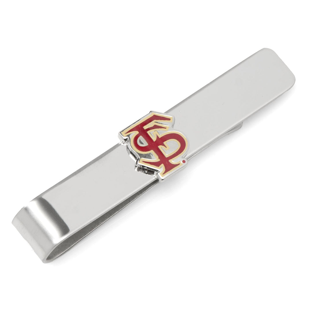 Silver-toned NCAA Florida State Seminoles Tie Bar featuring a maroon and gold logo.