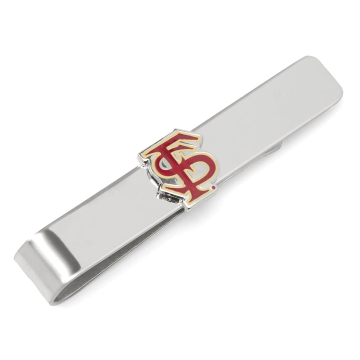 Silver-toned NCAA Florida State Seminoles Tie Bar featuring a maroon and gold logo.