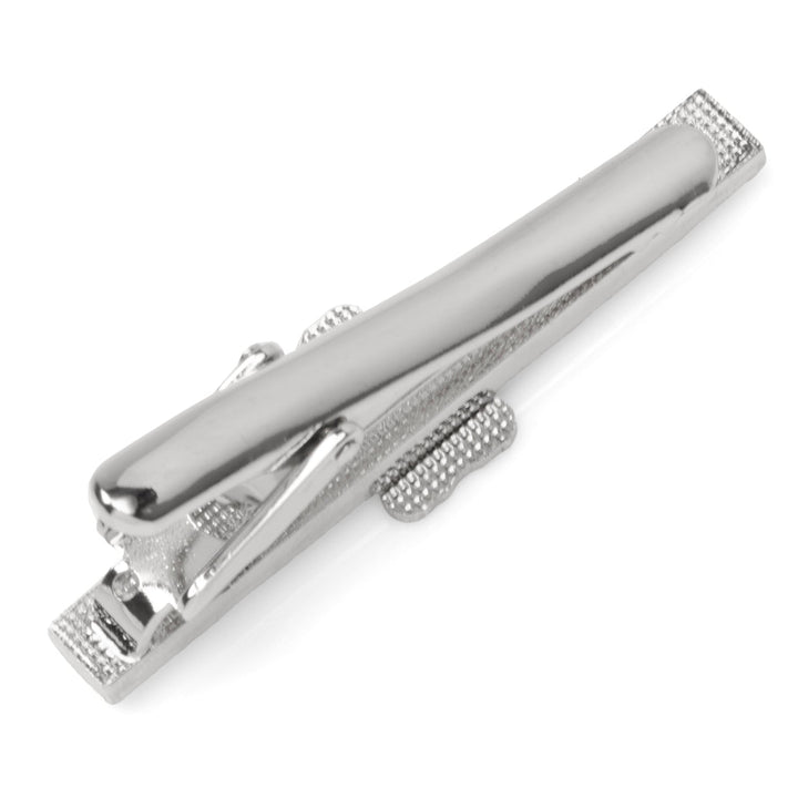 Silver-tone metal MLB New York Mets Tie Clip with an embossed logo.