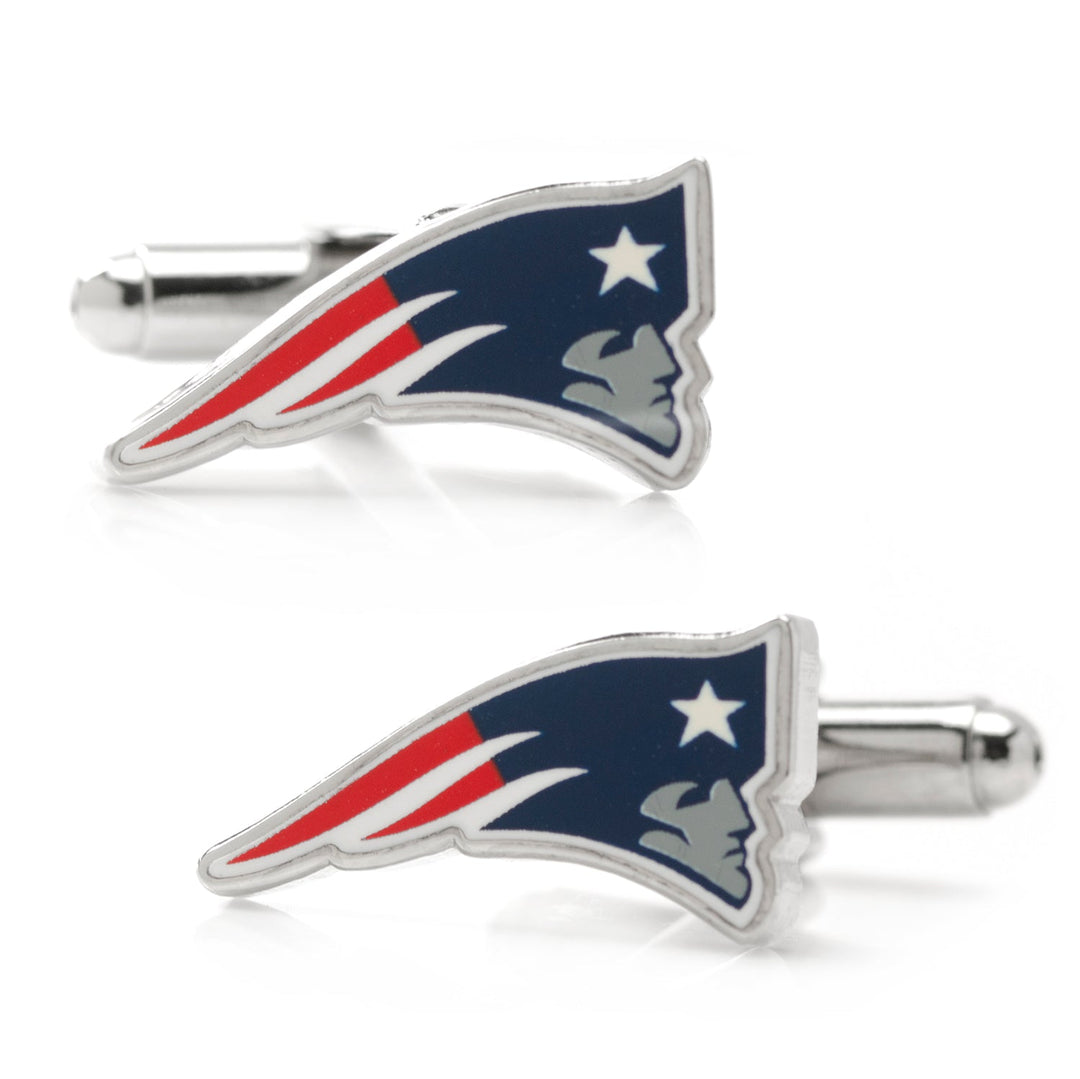 NFL New England Patriots Cufflinks featuring the blue, silver, and red team logo.