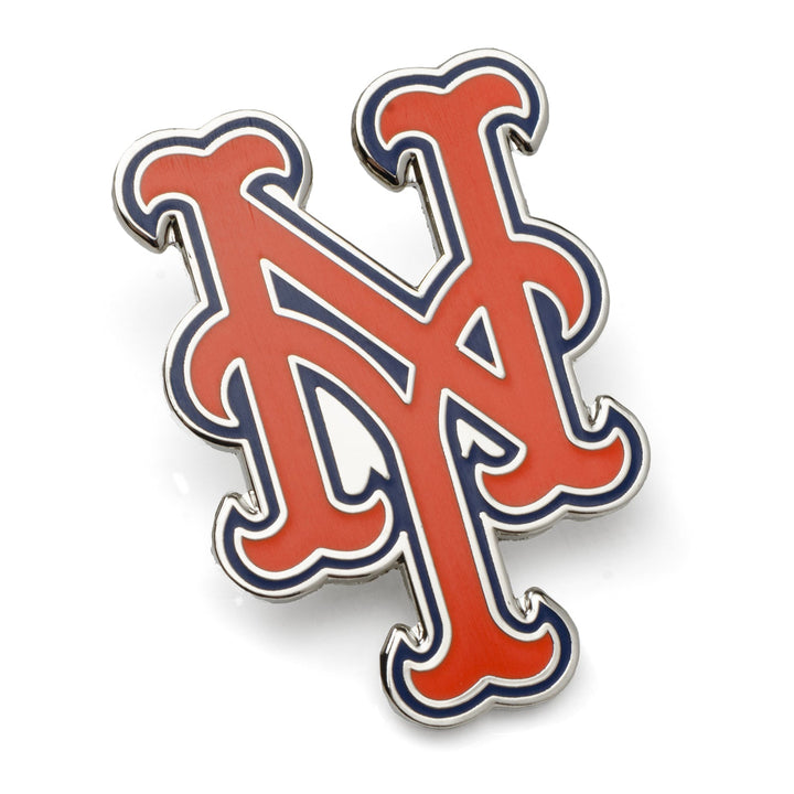 New York Mets Lapel Pin featuring the team’s orange and blue logo.