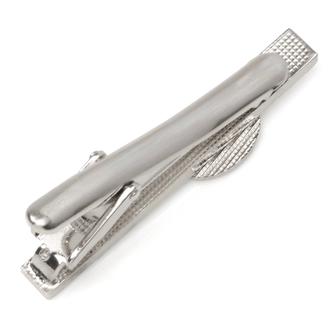 Silver-tone metal NCAA Penn State University Nittany Lions Tie Clip featuring a circular emblem with a lion silhouette.