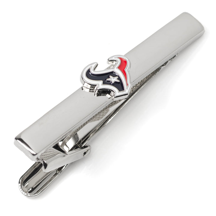 Silver-plated NFL Houston Texans Tie Clip featuring the team logo.
