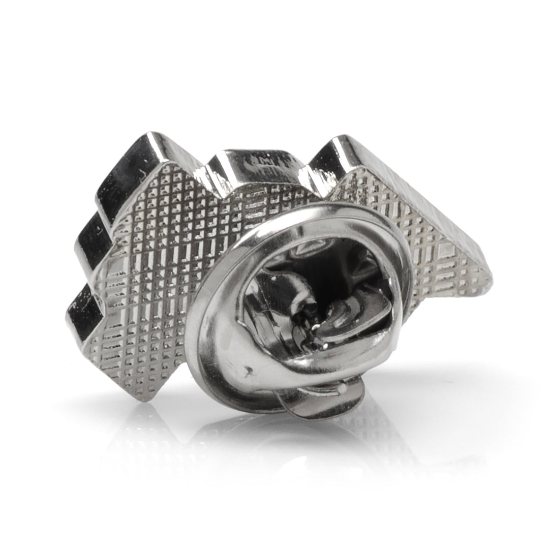 Back view of a metallic NCAA University of Central Florida Knights Lapel Pin featuring a butterfly clutch fastener.