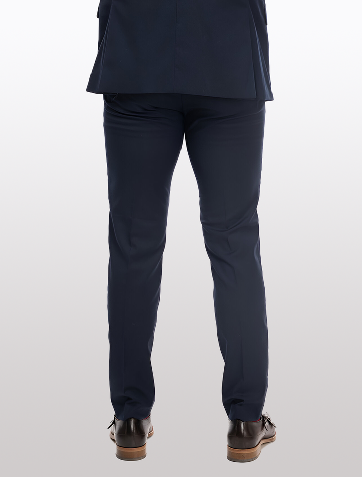 Back view of a person wearing Karako Separate Navy Men&