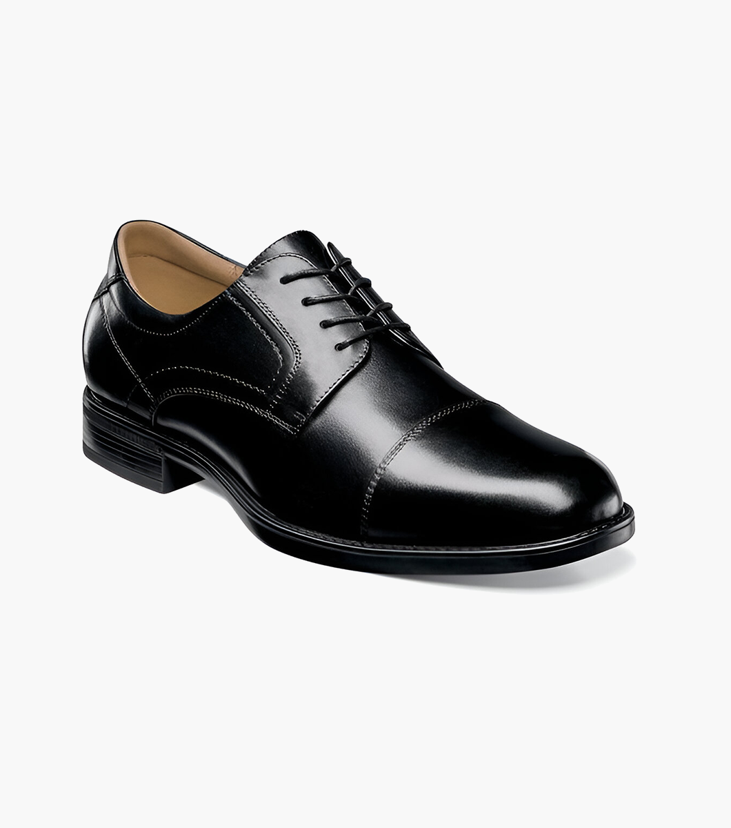 Part of the Florsheim Midtown Collection, these Florsheim Black Cap Toe Midtown Men&