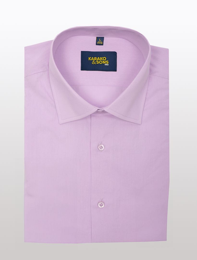 The Men's Lavender Bamboo Wrinkle-Free Slim Fit Dress Shirt by Karako & Sons combines elegance with sustainability.