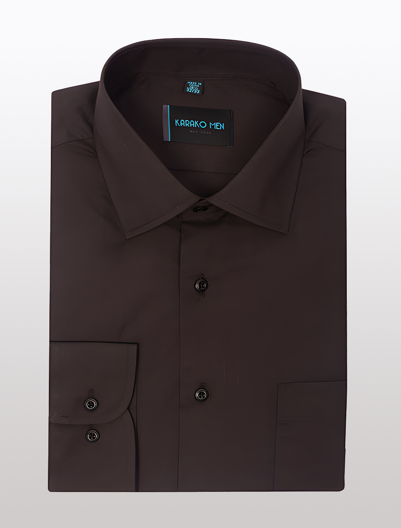 Karako Men Black Dress Shirt Slim / 16.5" Neck 34/35" Sleeve Karako Men Black Dress Shirt Slim / 16.5" Neck 34/35" Sleeve
