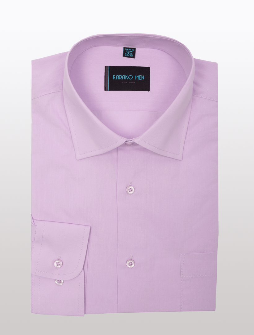 Karako Men Lavender Dress Shirt Modern / 20" Neck 36/37" Sleeve Karako Men Lavender Dress Shirt Modern / 20" Neck 36/37" Sleeve