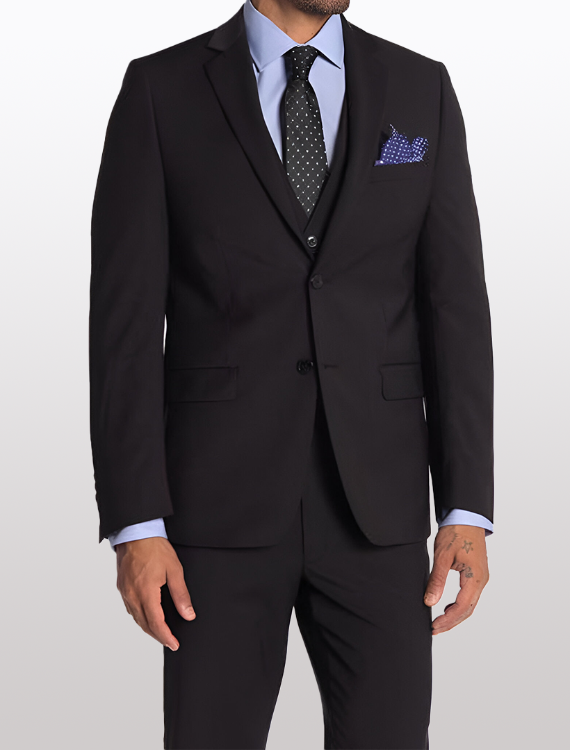 Calvin Klein Men s Suit Black Slim Fit Stretch Suit Separates Jacket Karako Suits