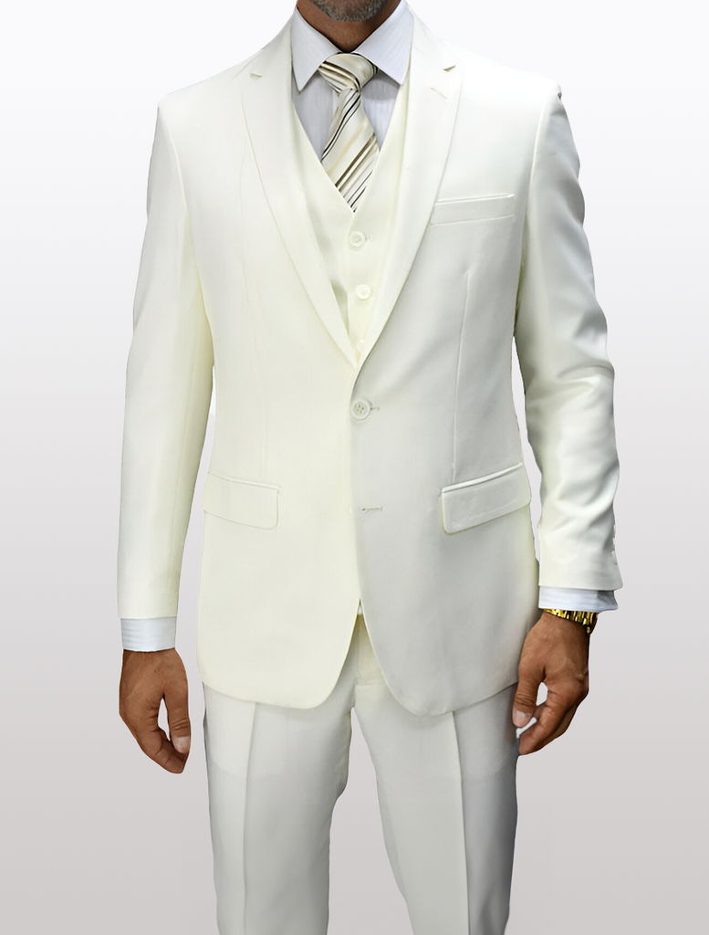 Off white slim fit suit top