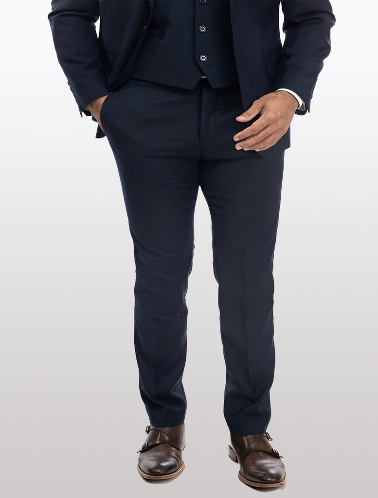 Navy Men s Slim Fit Suit Separates Pants Karako Suits