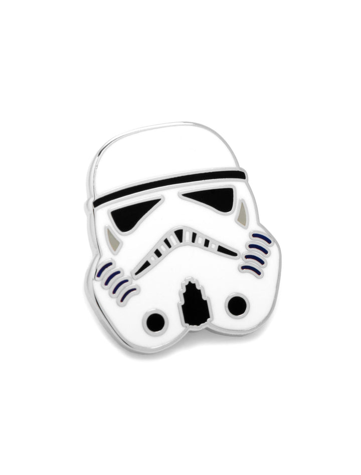 Star Wars Stormtrooper Lapel Pin shaped like a white helmet with black detailing.