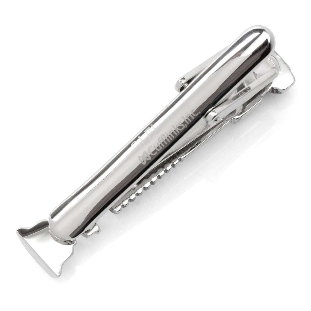 Silver-toned metal Star Wars Obi-Wan Kenobi Tie Clip with a spring-loaded clasp.