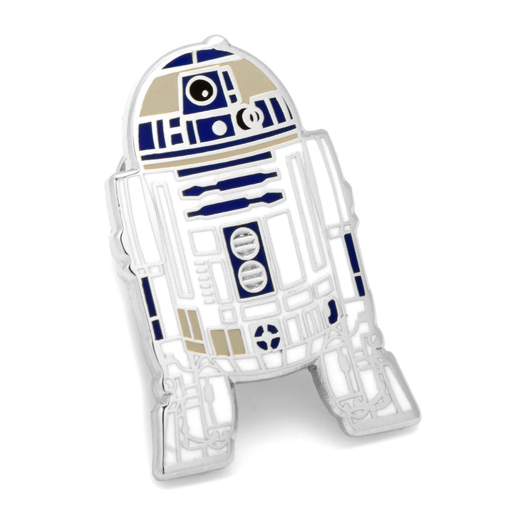 A Star Wars R2-D2 Lapel Pin featuring enamel detailing with white, blue, and tan accents.