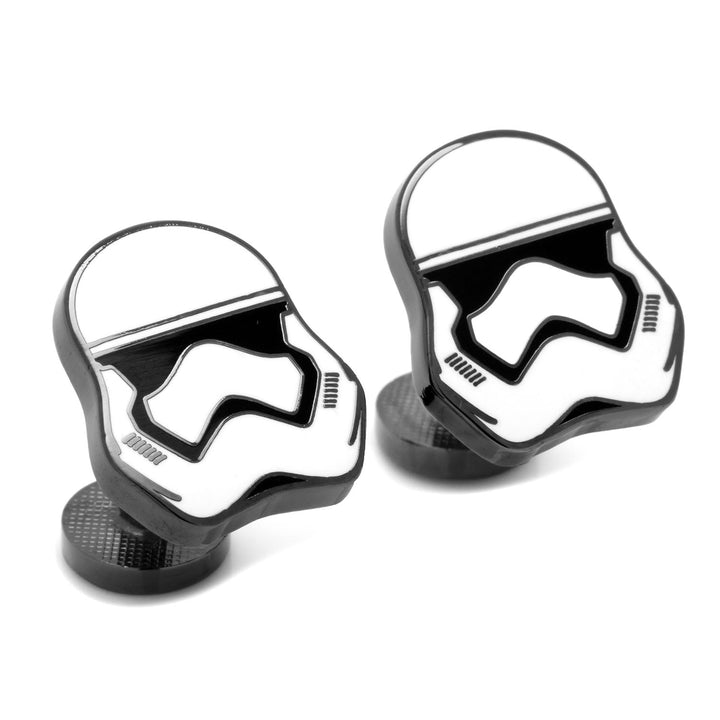 Star Wars Stormtrooper - Cufflinks shaped like two black and white Stormtrooper helmets.