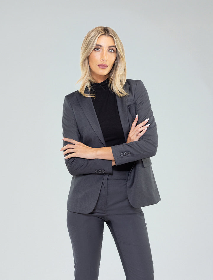 Women's Charcoal Grey Suit Separates Jacket – Karako Suits Women's Charcoal Grey Suit Separates Jacket – Karako Suits
