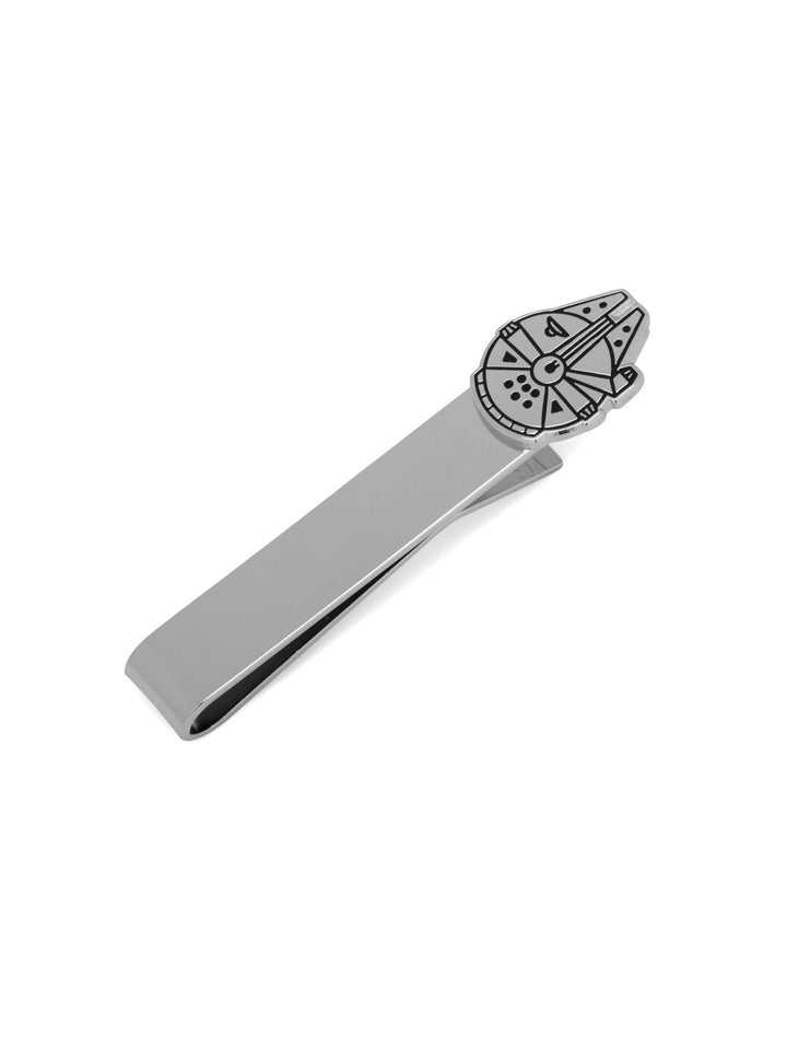 Silver-tone Star Wars Millennium Falcon Tie Bar.