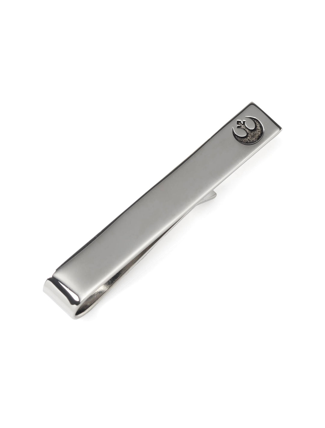 Silver Star Wars Rebel Alliance Starbird Crest Tie Bar featuring the Rebel Alliance Starbird symbol.