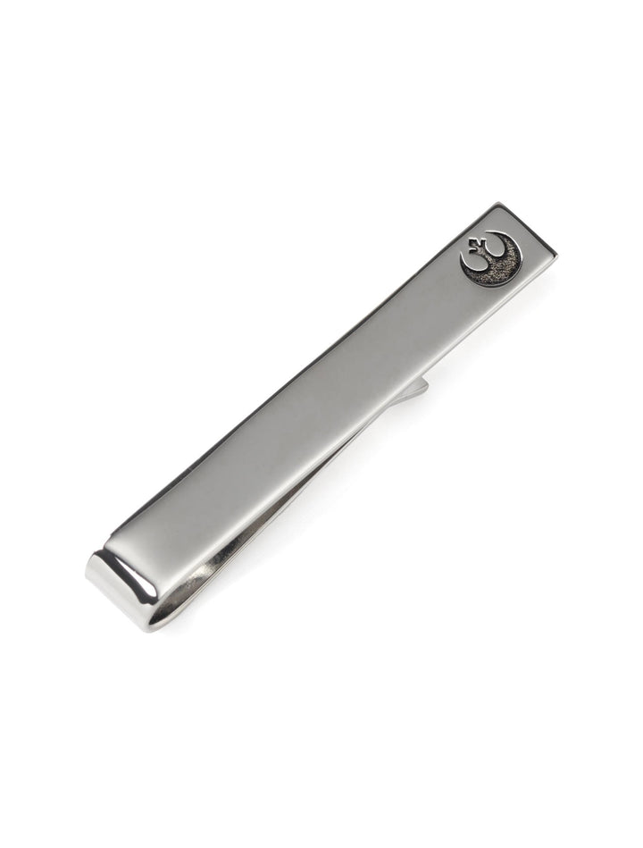 Silver Star Wars Rebel Alliance Starbird Crest Tie Bar featuring the Rebel Alliance Starbird symbol.