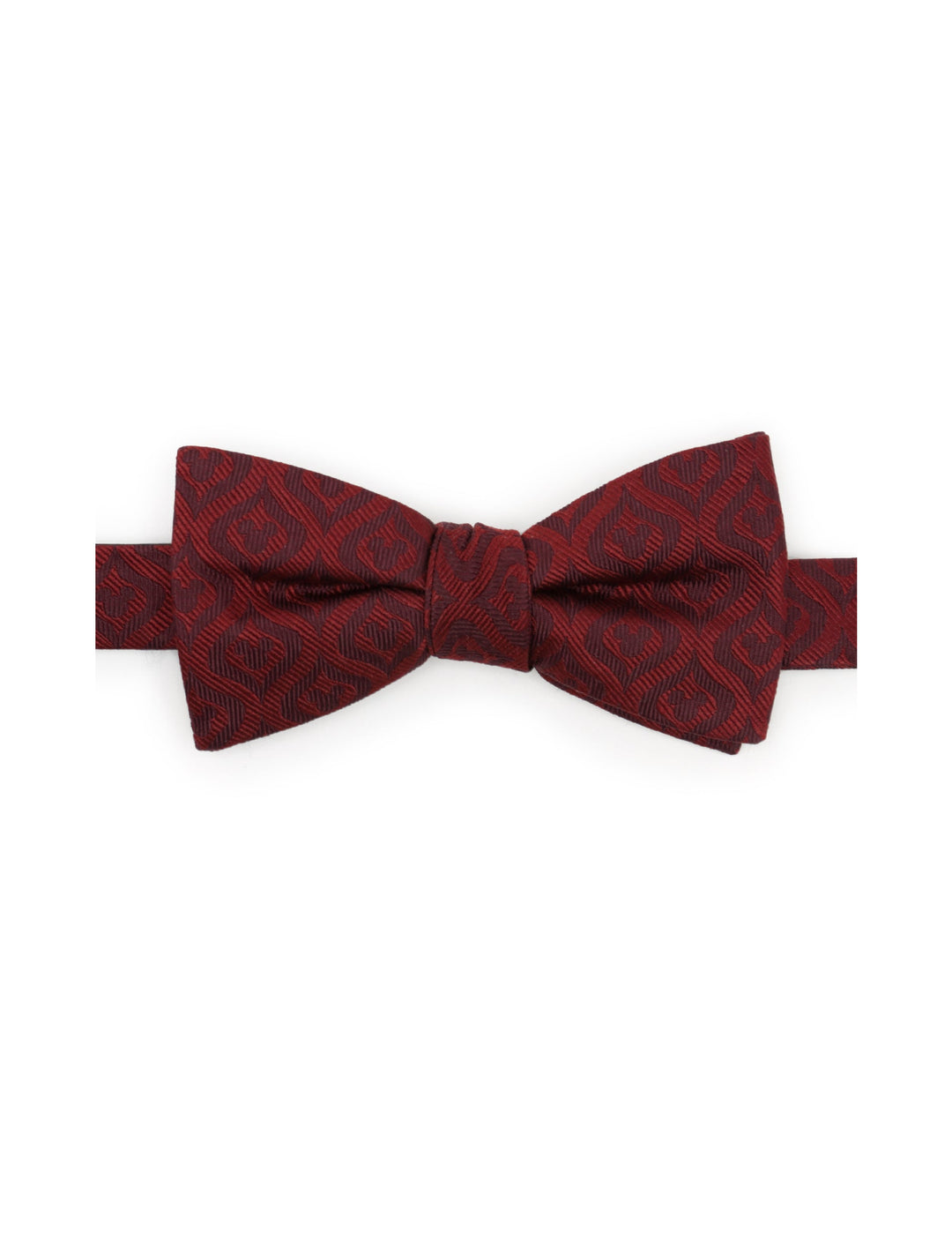 Disney Mickey Mouse Holiday Maroon Bow Tie featuring a repeating Mickey Mouse silhouette pattern on maroon silk.