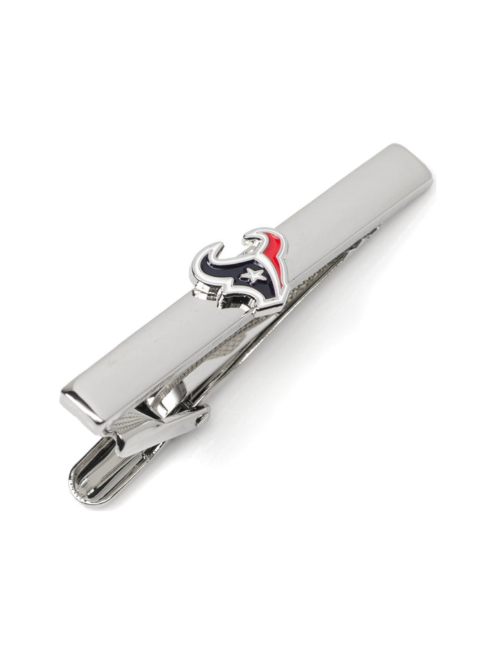 Silver-tone NFL Houston Texans Tie Clip featuring the team logo.