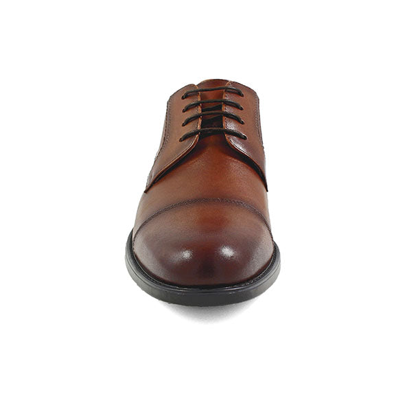 Cognac Midtown Cap Toe Oxford Leather Shoe - Very Comfortable Shoe with cushion