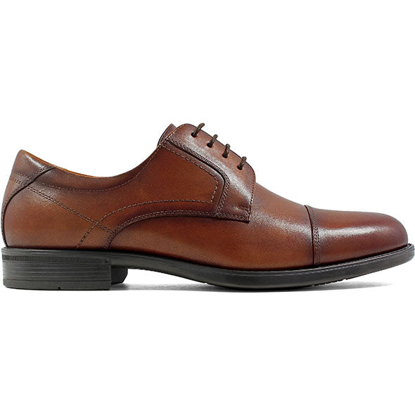 Cognac Midtown Cap Toe Oxford Leather Shoe - Very Comfortable Shoe with cushion