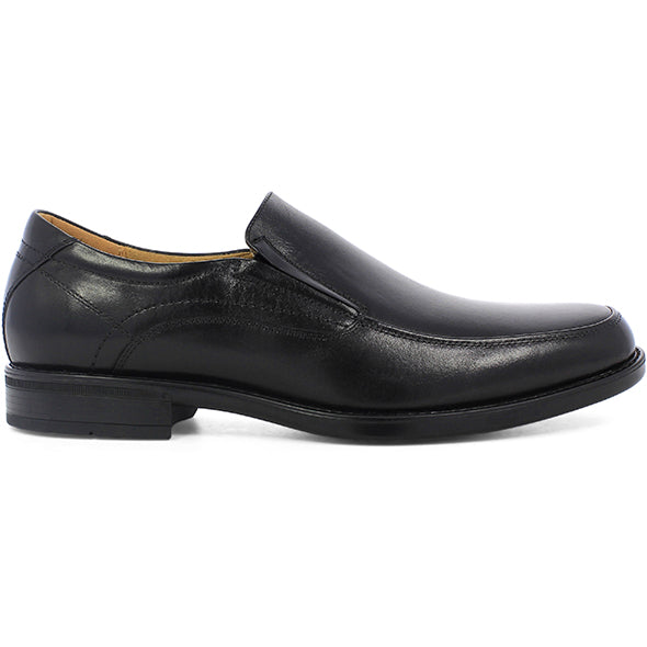 Black Moc Toe Midtown Slip On Shoe - Side View 2
