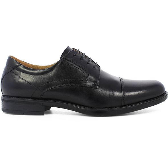 Black Midtown Cap Toe Oxford Leather Shoe - Very Comfortable Shoe with cushion