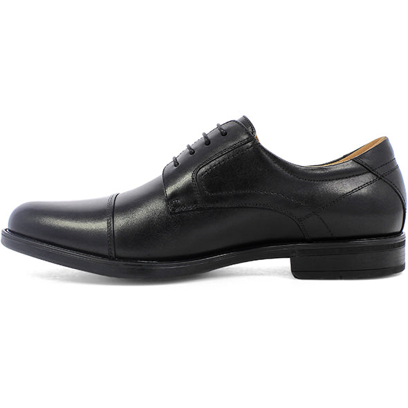 Black Midtown Cap Toe Oxford Leather Shoe - Very Comfortable Shoe with cushion
