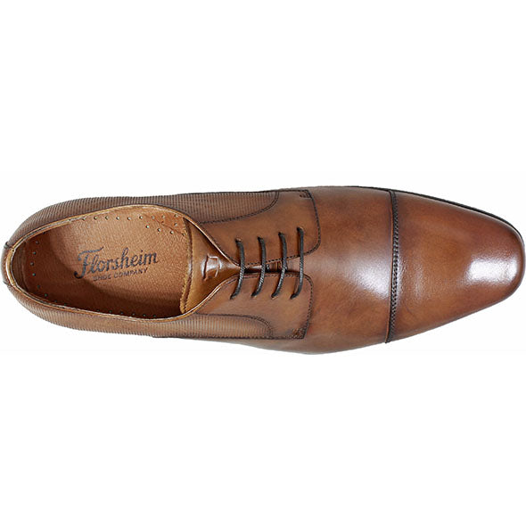 Florsheim Cognac Cap Toe Oxford Shoe – Karako Suits display picture 1